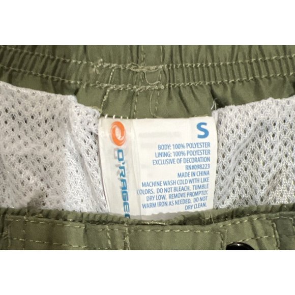Men's O’RAGEOUS Side Taped E-Board Board Swim Shorts ~ Small ~ Green ~New - Picture 2 of 4